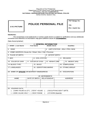 Pnp pais: Fill out & sign online .